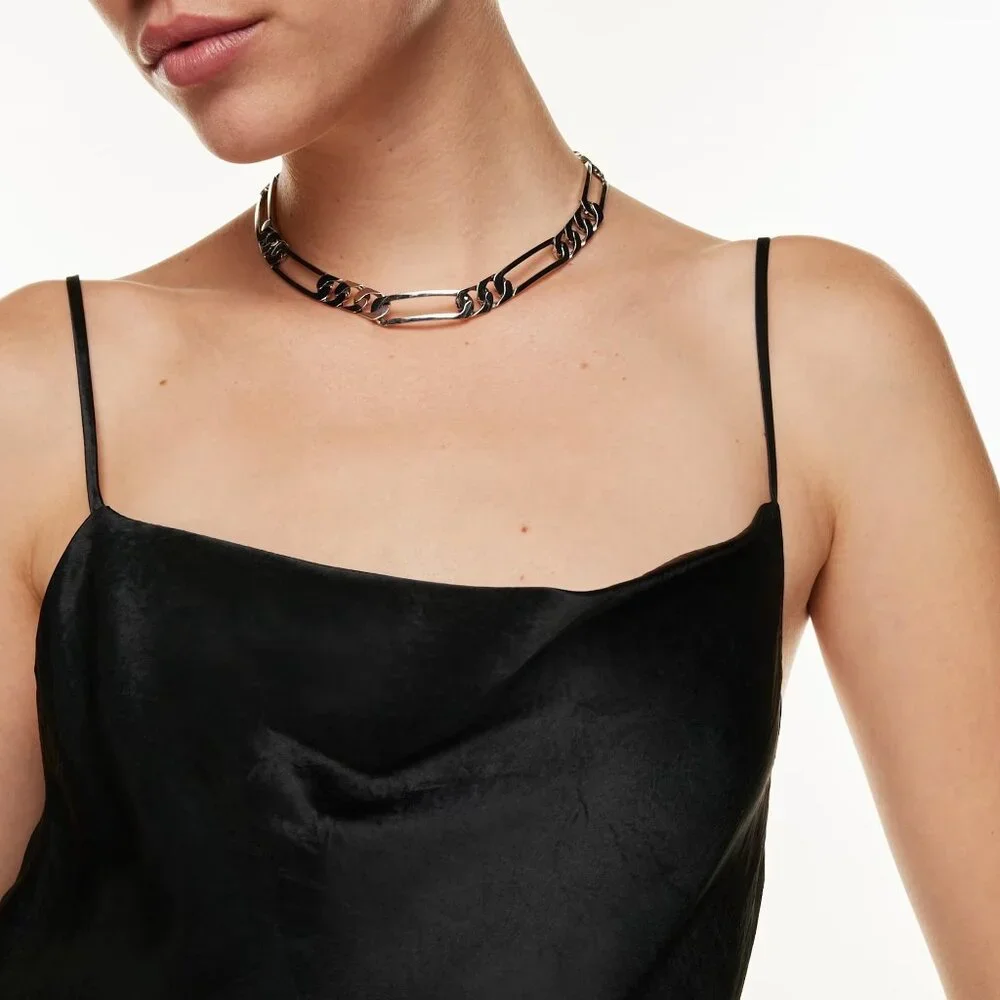 Aritzia Babaton Model Dress, Blue Satin Cowl-Neck Mini, Cami Slip Dress, sz XS - Picture 16 of 16